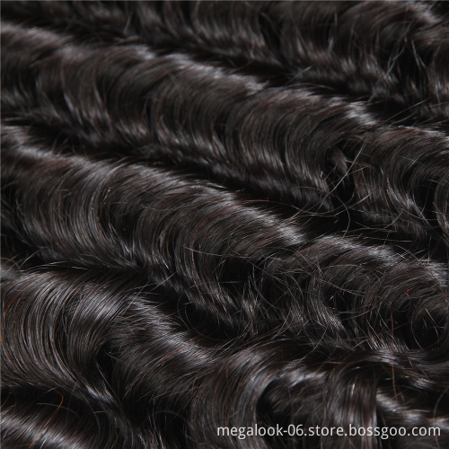 Megalook Hair Discounts Top Quality Virgin Hair 13 X 6 Clear Brazilian Deep Wave Super Fine Raw Swiss Lace Frontal